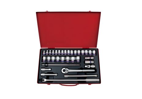 Набір торцевих головок KING TONY 4534MR, 1/2", шестигранні, 8-32 мм, 33 предмети