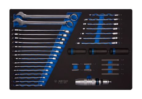 Рабочий набор комбинированных инструментов с EVA ложементом, 37 предметов, KING TONY 9-94437MRV