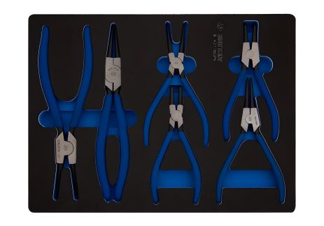 Комплект съёмников для стопорных колец 6 предметов (EVA ложемент) KING TONY 9-42116GPV