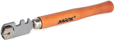 Стеклорез 1 ролик, деревянная ручка MIOL 73-200