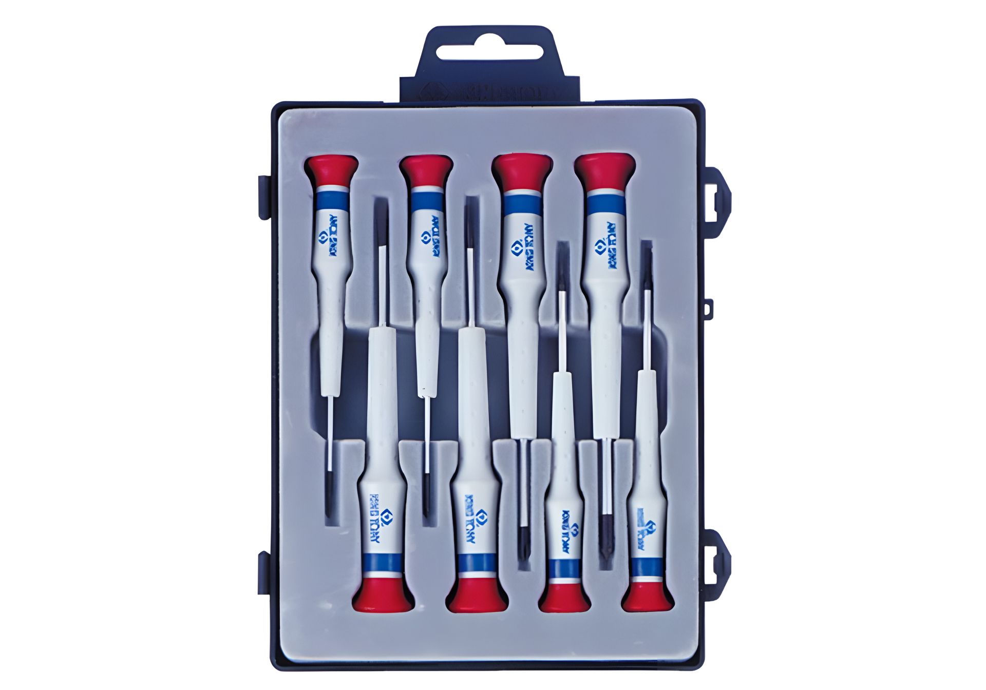 Набор прецизионных (часовых) отвёрток L=40 мм 8 пр. KING TONY 32108MR Набор прецизионных (часовых) отвёрток L=40 мм 8 пр. KING TONY 32108MR