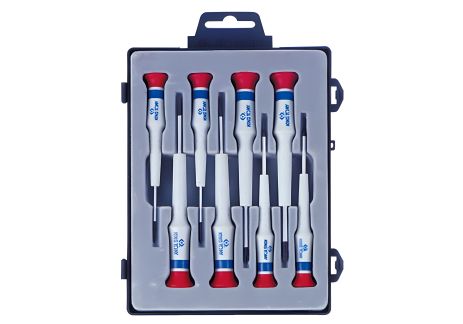 Набор прецизионных (часовых) отвёрток L=40 мм 8 пр. KING TONY 32108MR Набор прецизионных (часовых) отвёрток L=40 мм 8 пр. KING TONY 32108MR