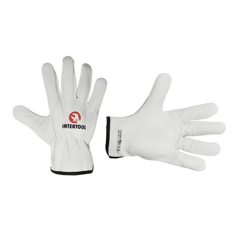 Шкіряна рукавичка "Driver Style" 10", волова шкіра INTERTOOL SP-0171 Шкіряна рукавичка "Driver Style" 10", волова шкіра INTERTOOL SP-0171