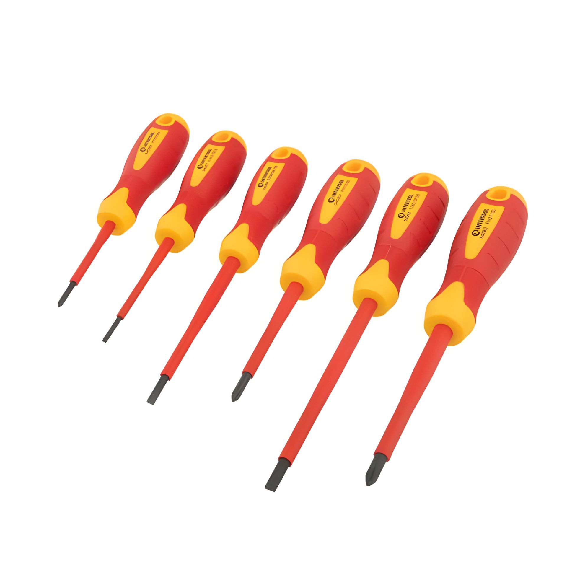 Набір інструментів ізольованих викруток, 6 од., VDE, Cr-V, 60-125 мм (SL0,4×2,5 мм, SL0,8×4,0 мм, SL1×5,5 мм, PH0, PH1, PH2) STORM INTERTOOL VT-3606 Набір інструментів ізольованих викруток, 6 од., VDE, Cr-V, 60-125 мм (SL0,4×2,5 мм, SL0,8×4,0 мм, SL1×5,5 мм, PH0, PH1, PH2) STORM INTERTOOL VT-3606