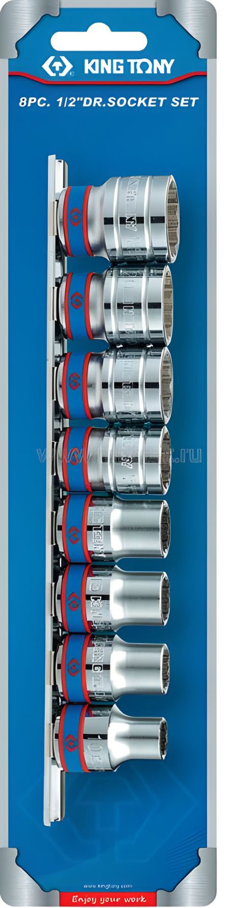 Набір головок 1/2" 8 од. 6гр. 10-22мм KING TONY 4510MR