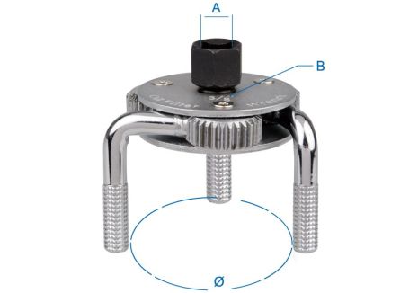Съемник масляных фильтров трехзахватный диапазон 75-120 мм KING TONY 9AE43