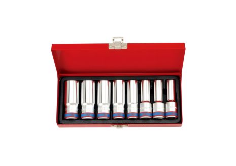 Набір торцевих головок 1/2 дюйми глиб. 8ін. 6гр.12-23mm KING TONY 4308MR