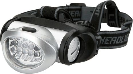 Фонарь налобный 7 LED + 3 красные LED, батареи 3 x AAA, срок службы LED 100 000 ч, 3 функции свечения, CE Topex 94W819