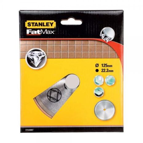 Диск отрезной по металлу 125×1,0х22 мм (нержавейка) тип Flat (упак. 1/25) STANLEY STA32607