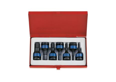 Комплект бит в головке ударной 1/2" HEX, 4-14 мм L=60 мм, 7 шт. KING TONY 4407MP Комплект бит в головке ударной 1/2" HEX, 4-14 мм L=60 мм, 7 шт. KING TONY 4407MP