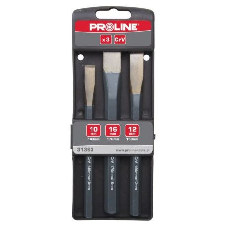 Набор зубил 3шт. (140х10мм, 150х12мм, 170х16мм) PROLINE 31363
