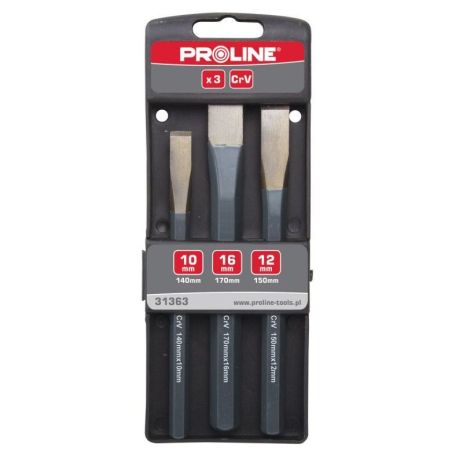 Набор зубил 3шт. (140х10мм, 150х12мм, 170х16мм) PROLINE 31363