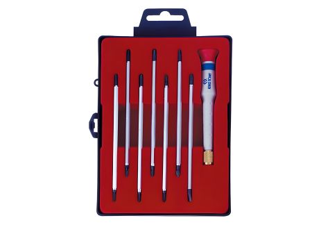 Прецизійні викрутки (вартові) набір L=120 мм 9 ін. KING TONY 32607MR Прецизійні викрутки (вартові) набір L=120 мм 9 ін. KING TONY 32607MR