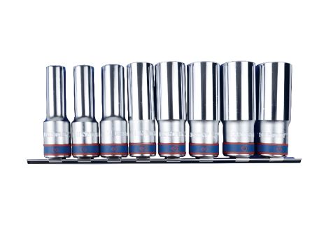 Комплект головок 12 грн. на планці 1/2" 12-23mm KING TONY 4208MR10 Комплект головок 12 грн. на планці 1/2" 12-23mm KING TONY 4208MR10