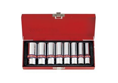 Набір глибоких головок 3/8" 6-гр. 8 ін. дюймів KING TONY 3508SR Набір глибоких головок 3/8" 6-гр. 8 ін. дюймів KING TONY 3508SR