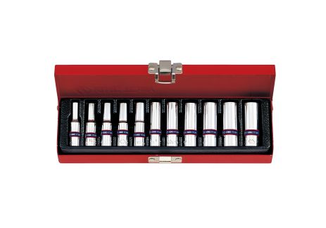 Набір подовжених головок 1/4" 11 од. 4-13 мм KING TONY 2511MR Набір подовжених головок 1/4" 11 од. 4-13 мм KING TONY 2511MR