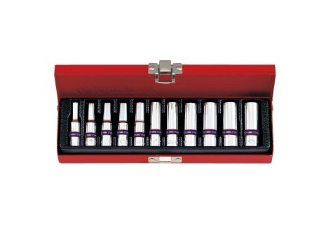 Набор удлиненных головок 1/4" 11 предметов 4-13 мм KING TONY 2511MR