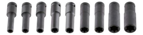 Набір ударних головок Torx, довгі, 1/2, 9 шт., NEO 12-110 Набір ударних головок Torx, довгі, 1/2, 9 шт., NEO 12-110