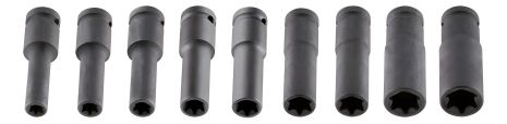 Набір ударних головок Torx, довгі, 1/2, 9 шт., NEO 12-110 Набір ударних головок Torx, довгі, 1/2, 9 шт., NEO 12-110