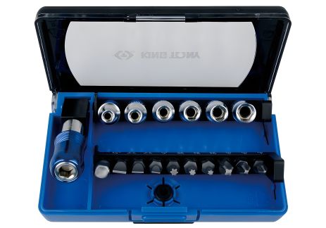 Комплект головок и бит 17 предметов 1/4, KING TONY 2517MR