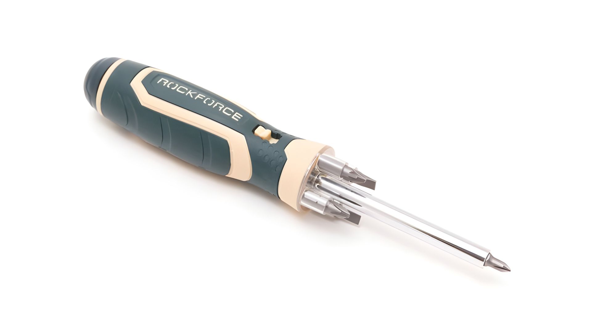 Универсальная отвертка с реверсом и подсветкой 4LED, комплект бит L-250мм (PH1, PH2, PZ2, SL5, SL6), ROCKFORCE FORSAGE RF-303854 Универсальная отвертка с реверсом и подсветкой 4LED, комплект бит L-250мм (PH1, PH2, PZ2, SL5, SL6), ROCKFORCE FORSAGE RF-303854