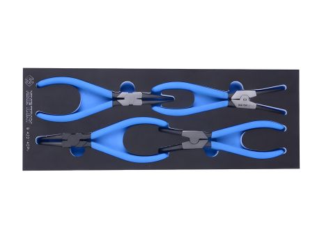 Набір знімачів стопорних кілець у ложементі, 4 шт., KING TONY 9-44214GPV