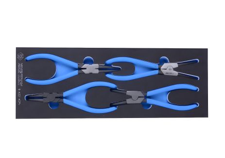 Набір знімачів стопорних кілець у ложементі, 4 шт., KING TONY 9-44214GPV