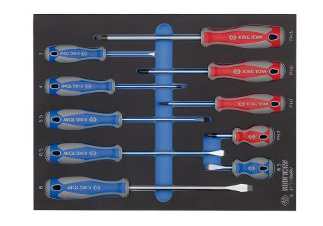 Отвертки набор, ложемент, 10 предметов KING TONY 9-31110MRV Отвертки набор, ложемент, 10 предметов KING TONY 9-31110MRV