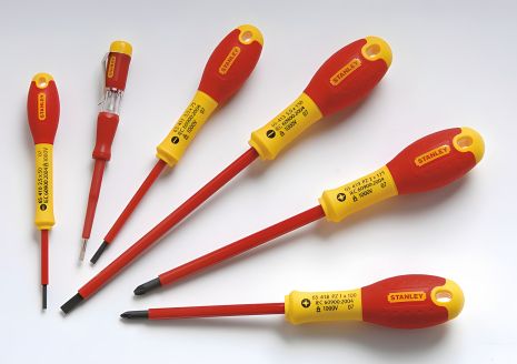 Набір ізольованих викруток електрика "FatMax VDE 1000V" під прямий шліц та шліц "Pozidriv" (6 шт.) STANLEY 0-65-443 - Electric Master