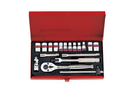 Набір головок 1/4" 18 од. 12-ти грані дюймові KING TONY 2019