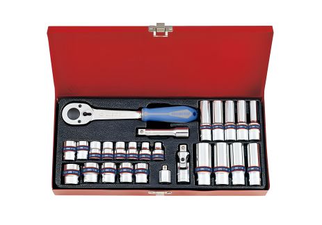 Набір головки 3/8" 6-гр 26 од. KING TONY 3527MR