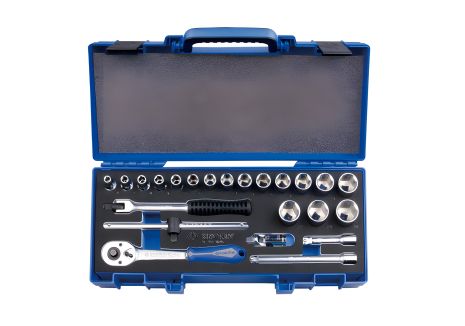 Набор 3/8" 6-гранных головок (6-22 мм, 23 шт), KING TONY 3523MRV10