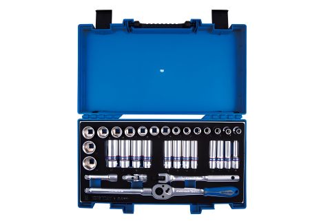 Набір торцевих головок 3/8 дюйма, 7-24 мм, 33 предмети KING TONY 3533MRV
