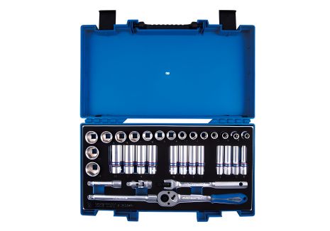 Набір торцевих головок 3/8 дюйма, 7-24 мм, 33 предмети KING TONY 3533MRV