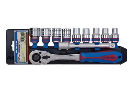 Набір головок 1/2" 11 од. 12-ти грані, довгі (10-22mm), KING TONY 4213MR Набір головок 1/2" 11 од. 12-ти грані, довгі (10-22mm), KING TONY 4213MR