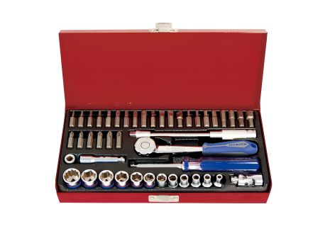 Комплект головок 1/4" 45 предметів KING ТONY 2575MR