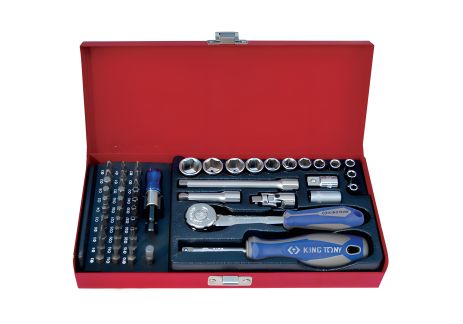 Набор головок 1/4" 51 ед. KING TONY 2551MR