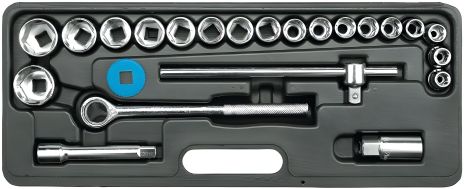 Набор насадок торцевых с трещоткой 1/2" 24 шт. Vorel 58240