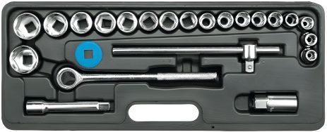 Насадки торцеві з тріскачкою 1/2", 24шт., Vorel 58240