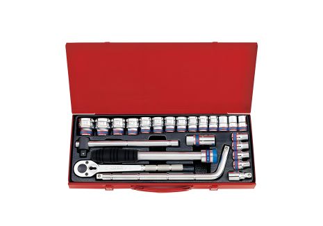 Набор головок 1/2" 24 ед. 12-гр. 10-32 мм KING TONY 4033MR