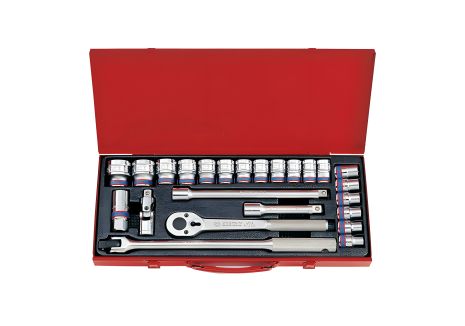 Набір торцевих головок 1/2" 24 од. 6-гр. 10-32 мм KING TONY 4532MR