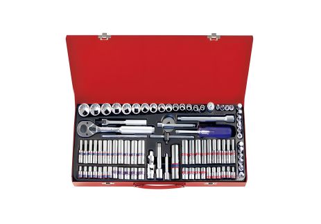 Набор головок 1/4" 3/8" 91 ед. 12-ти гранн. KING TONY 5092CR Набор головок 1/4" 3/8" 91 ед. 12-ти гранн. KING TONY 5092CR