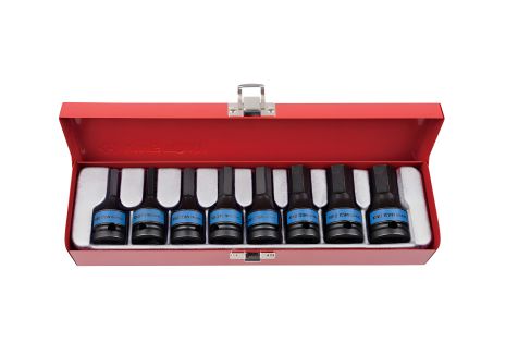 Набір біт HEX 1/2" 8 од. ударних (5-19 мм) від KING TONY 4418MP Набір біт HEX 1/2" 8 од. ударних (5-19 мм) від KING TONY 4418MP