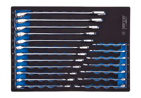 Набор рожково-накидных ключей (6-24mm) 19 ед. в ложементе EVO, KING TONY 9-1219MRV01