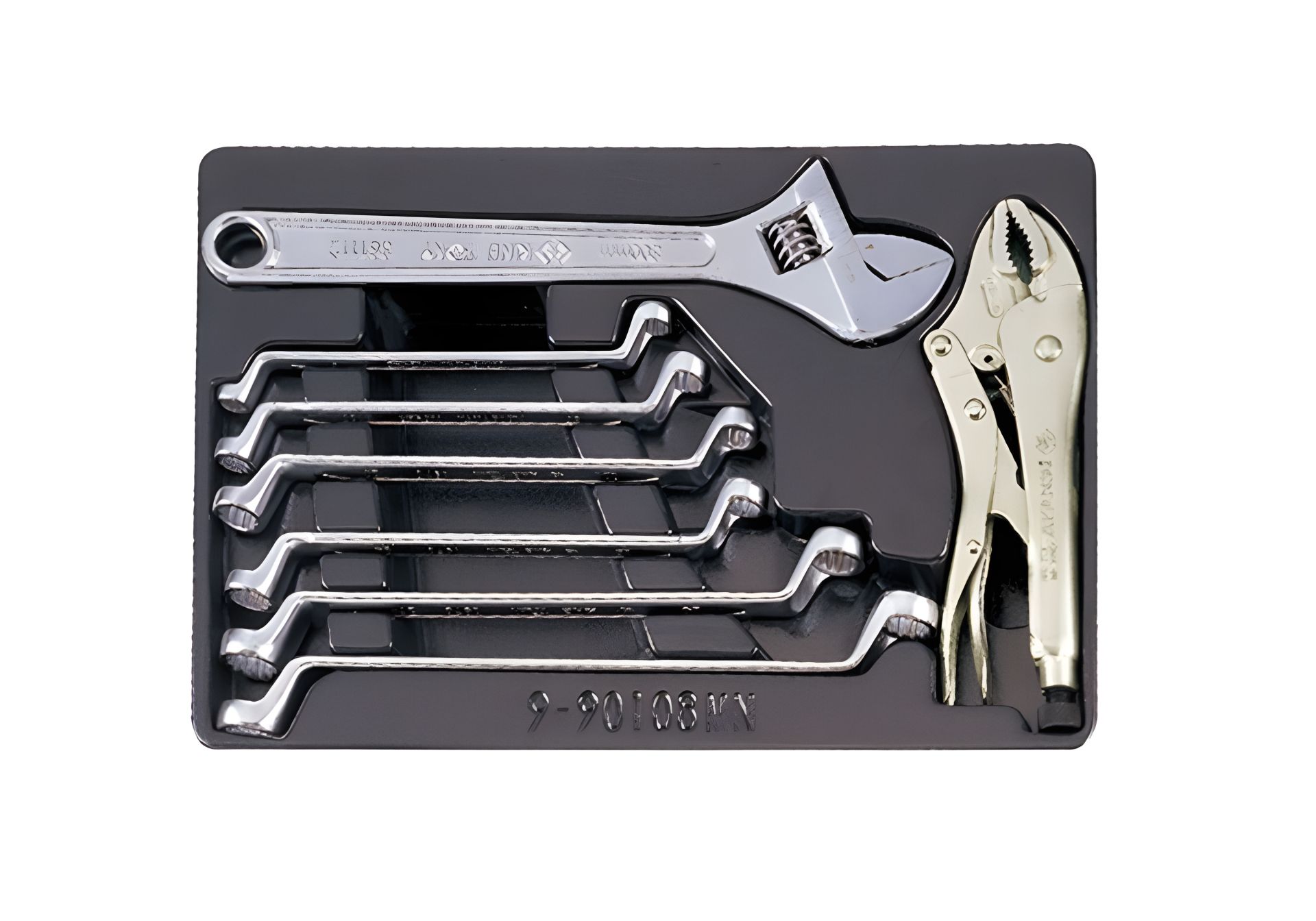 Набір ключів для візка накидні+розвідний 8 пр. KING TONY 9-90109MN Набір ключів для візка накидні+розвідний 8 пр. KING TONY 9-90109MN