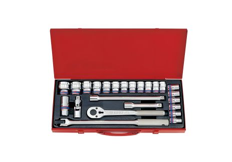 Набор головок 1/2" 24 предмета с 12-ти гранной головкой, KING TONY 4032MR Набор головок 1/2" 24 предмета с 12-ти гранной головкой, KING TONY 4032MR