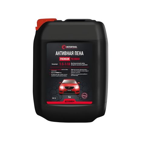 Пена активная PREMIUM 5 л, концентрат 1:5-1:10, для бесконтактной мойки аппаратом высокого давления, STORM INTERTOOL FS-9095