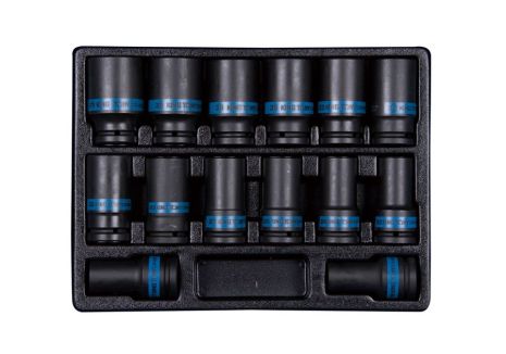 14 PC. 1/2"DR. 6PT Impact Socket Set for Trolley KING TONY 9-6414MP