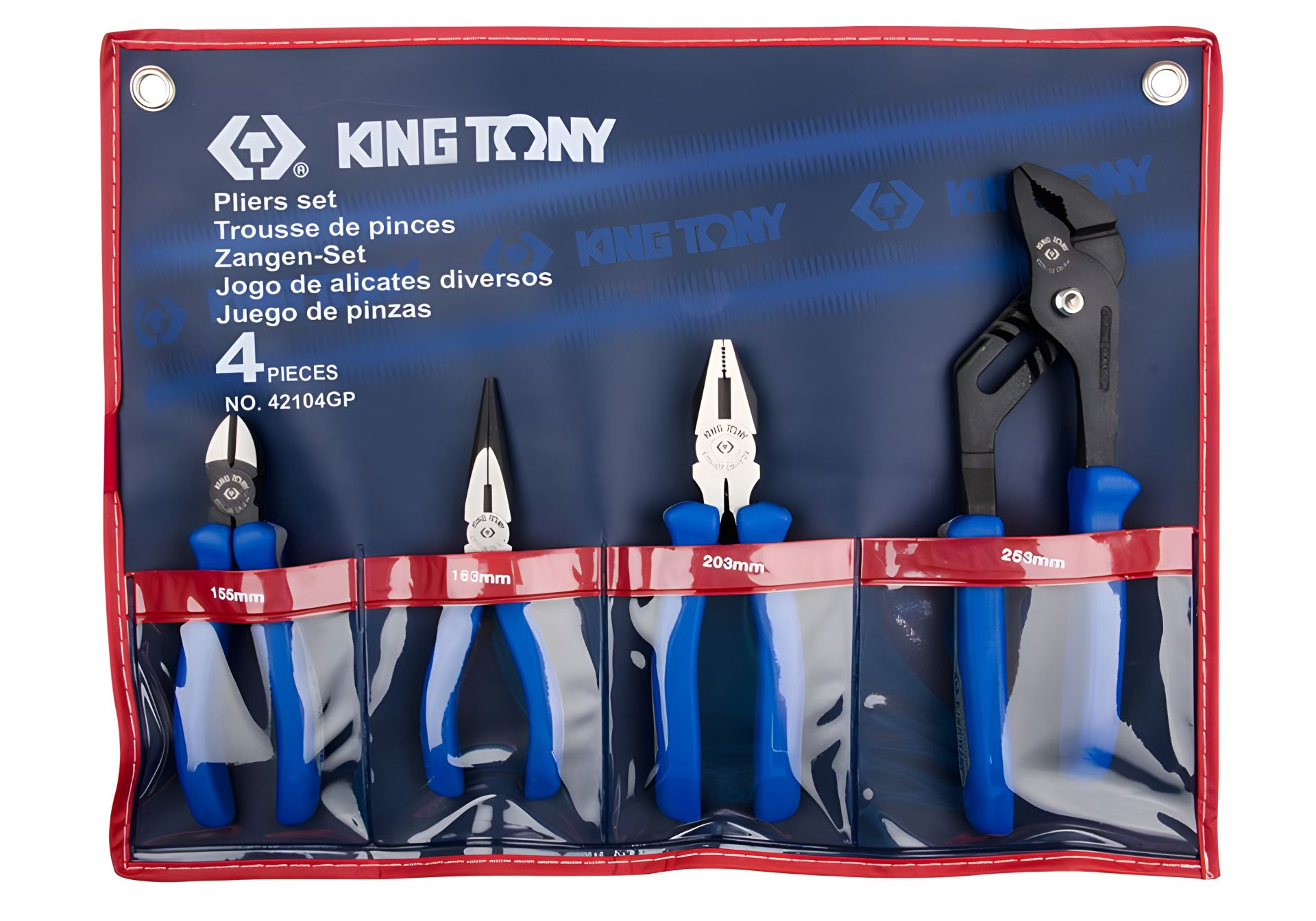 Комплект інструменту KING TONY 42104GP (шарнірно-губцеві, 4 предмети) Комплект інструменту KING TONY 42104GP (шарнірно-губцеві, 4 предмети)