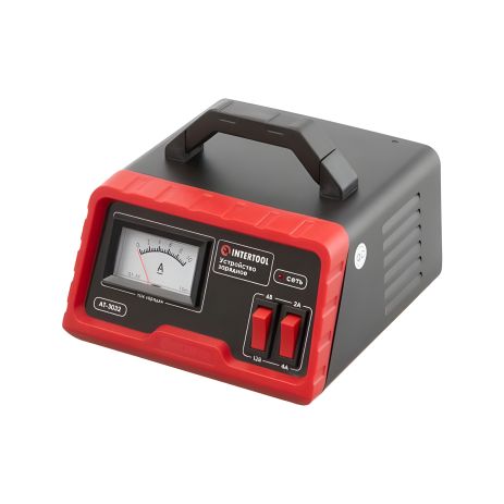 Зарядний пристрій для акумуляторів 6/12 В, 2/4 А, 4-45 Аг, з трансформатором INTERTOOL AT-3032 Зарядний пристрій для акумуляторів 6/12 В, 2/4 А, 4-45 Аг, з трансформатором INTERTOOL AT-3032